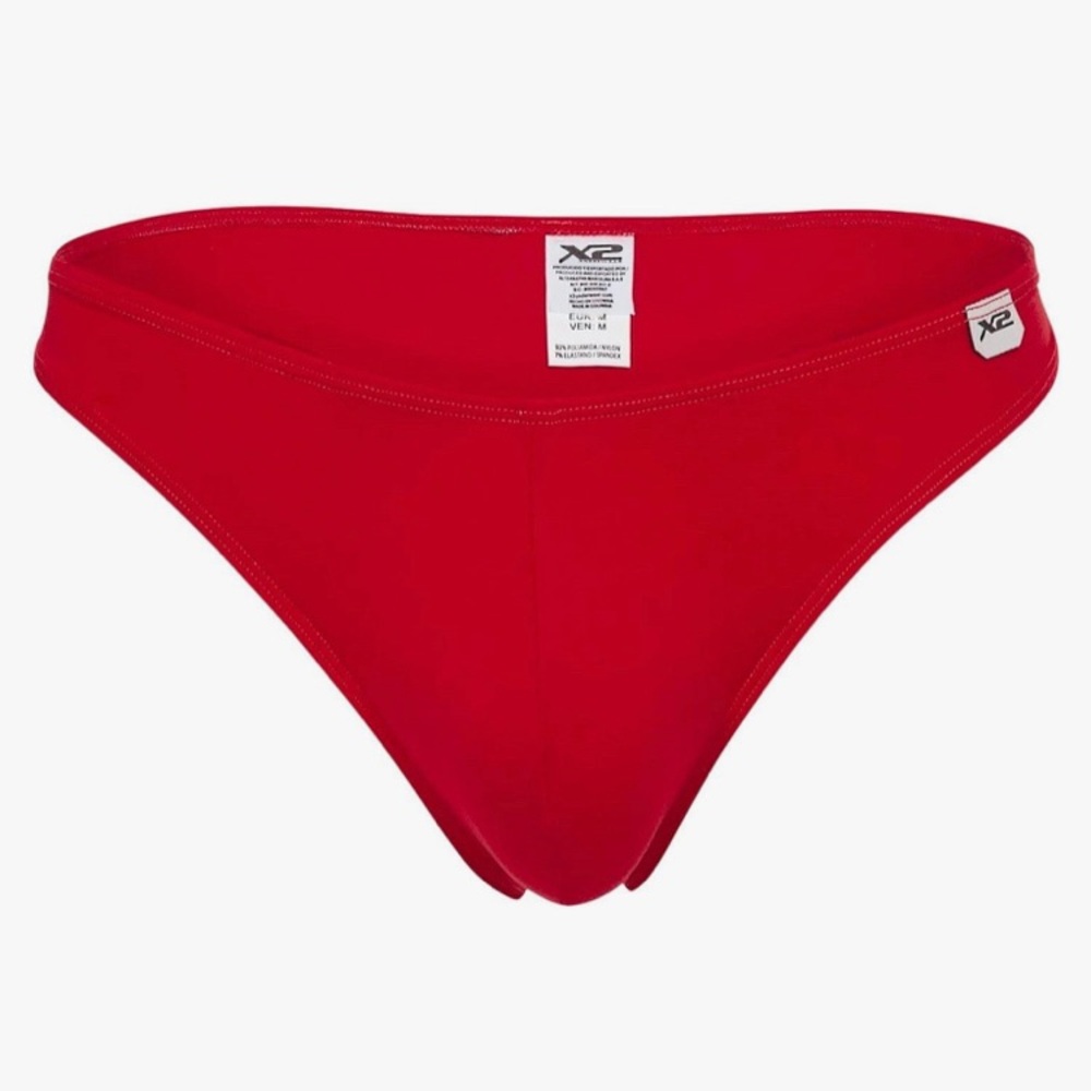 X2 Men's Thong Underwear Ultra Light, Push-Up Enhancing Pouch, Low-Rise, Soft.